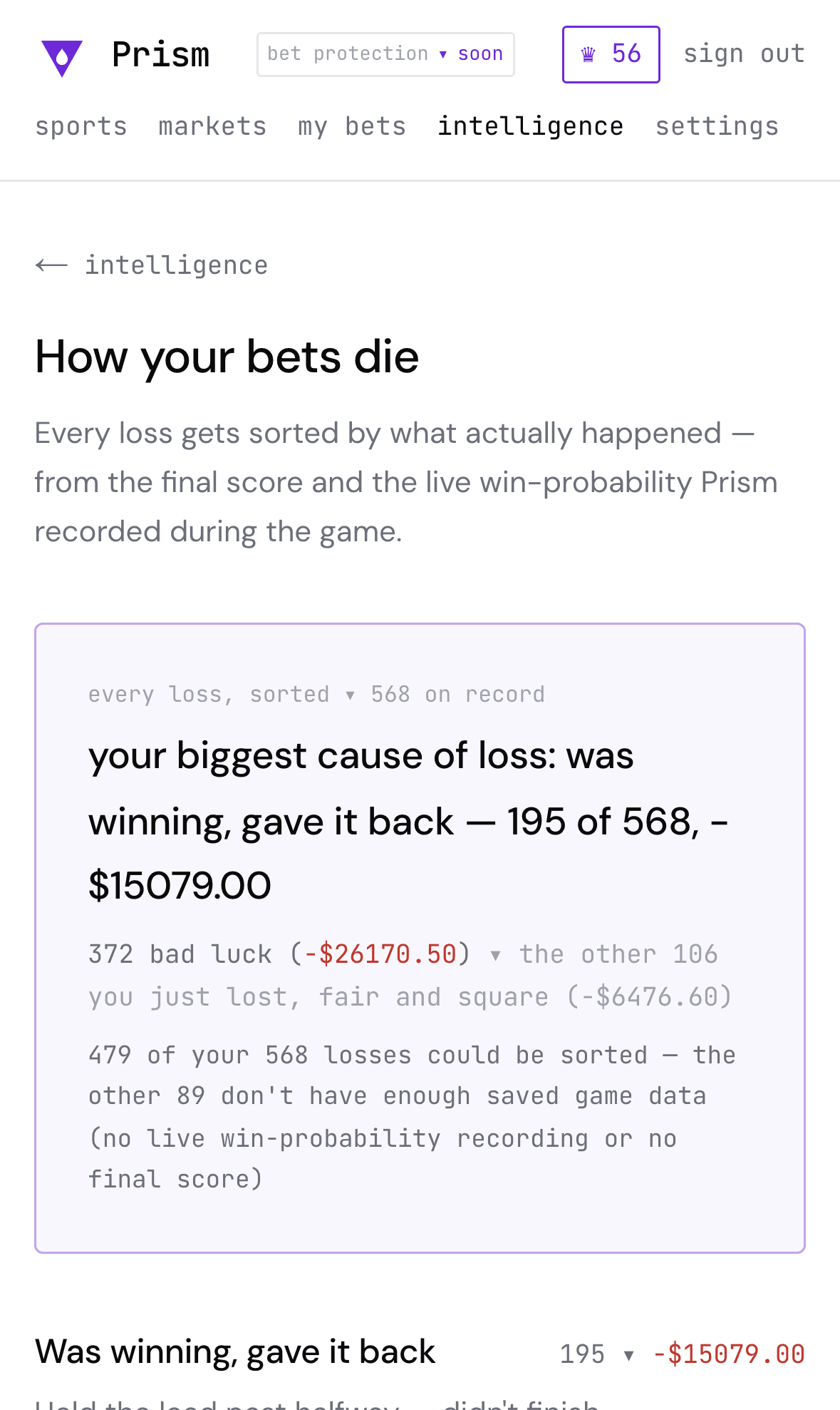 A game's full market menu — props, segments, team totals